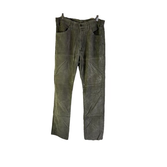 Vintage 70s Levis 517 Micro Corduroy Bootcut Chino Pants Gray Mens 36x34 - Picture 1 of 10